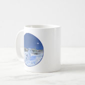 雪の中のウェスティ コーヒーマグカップ (正面左)