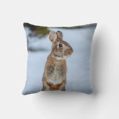 雪の中のウサギ クッション (裏面)