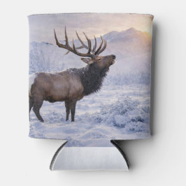 雪の中のエルク 缶クーラー