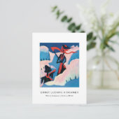 雪の中のエルンスト・L・キルヒナー、魔女、かかし ポストカード (スタンド正面)