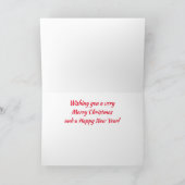 雪の中のカウボーイ牧場 クリスマスカード カード (内部)