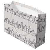 雪の中のカラリングブッククリスマスビレッジ ラージペーパーバッグ (裏面アングル)