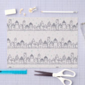 雪の中のカラリングブッククリスマスビレッジ 薄葉紙 (クラフト)