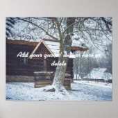 雪の中のカントリーコテージ ポスター (正面)