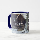 雪の中のカントリーコテージ マグカップ (正面左)