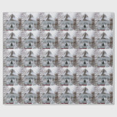 雪の中のガゼボ ラッピングペーパー (フラット)