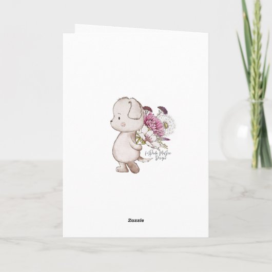 "雪の中のキャビン"水の色アートクリスマス シーズンカード (裏面)