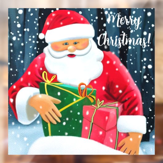 雪の中のクリスマスでサンタクロース ウィンドウサイン (シート2)