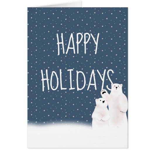 雪の中のクリスマスのホッキョクグマ (正面)