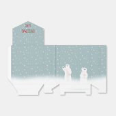 雪の中のクリスマスのホッキョクグマ フェイバーボックス (折り畳みなし)