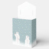 雪の中のクリスマスのホッキョクグマ フェイバーボックス (オープン)