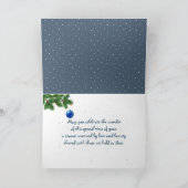 雪の中のクリスマスの冬のバーンズ カード (内部)