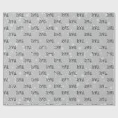 雪の中のクリスマスの文字 ラッピングペーパー (フラット)