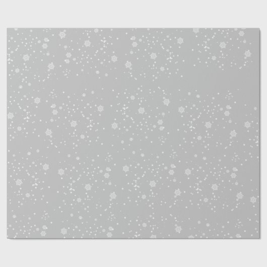 雪の中のクリスマスの文字 ラッピングペーパー (フラット)