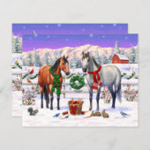 雪の中のクリスマスの馬 (正面/裏面)