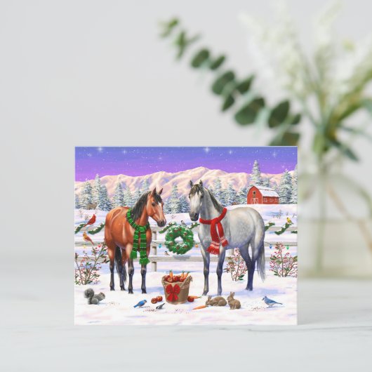 雪の中のクリスマスの馬 (スタンド正面)