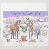 雪の中のクリスマスの馬 レターヘッド (正面/裏面)
