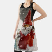 雪の中のクリスマスサンタ エプロン (インサイチュ)