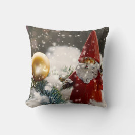 雪の中のクリスマスサンタ クッション