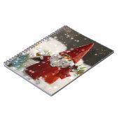 雪の中のクリスマスサンタ ノートブック (左側)