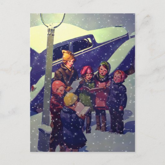 雪の中のクリスマスソング、1935年 ポストカード (正面)