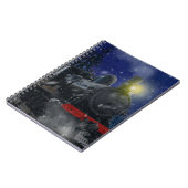 雪の中のクリスマストレイン ノートブック (左側)