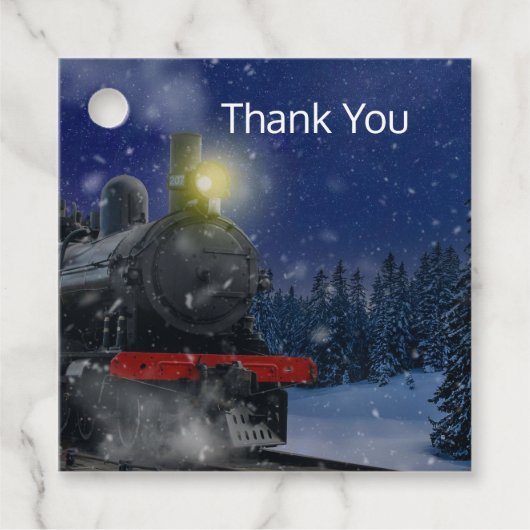 雪の中のクリスマストレイン フェイバータグ (正面)