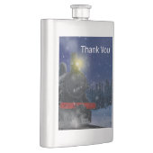 雪の中のクリスマストレイン フラスク (右)