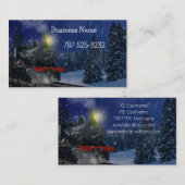 雪の中のクリスマストレイン 名刺 (正面/裏面)