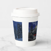 雪の中のクリスマストレイン 紙コップ (左)