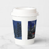 雪の中のクリスマストレイン 紙コップ (右)