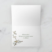 雪の中のクリスマスランタンときらめく音楽 シーズンカード (内部)