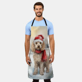 雪の中のコックポウ エプロン (着用した状態)