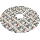 雪の中のコックポウ ブラッシュドポリエステルツリースカート (アングル)