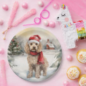 雪の中のコックポウ ペーパープレート (パーティー)