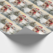 雪の中のコックポウ ラッピングペーパー (角)