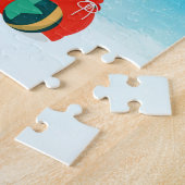 雪の中のコルギとクリスマスプレゼント ジグソーパズル (側面)