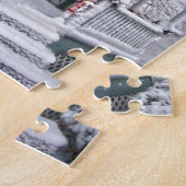 雪の中のコートハウスガゼボ ジグソーパズル (側面)