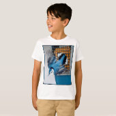 雪の中のゴジュウカラ - オリジナル写真 Tシャツ (正面フル)