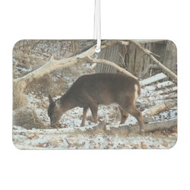 雪の中のシカ カーエアーフレッシュナー