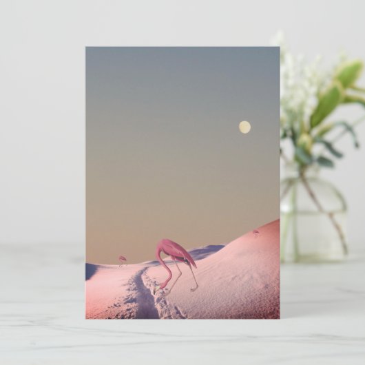 雪の中のシュレアルなフラミンゴ シーズンカード (スタンド正面)