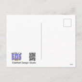 雪の中のシラコバトDIYポストカード シーズンポストカード (裏面)
