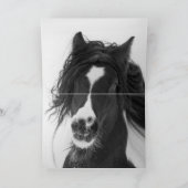 雪の中のジプシ走ー·ホース カード (内部)