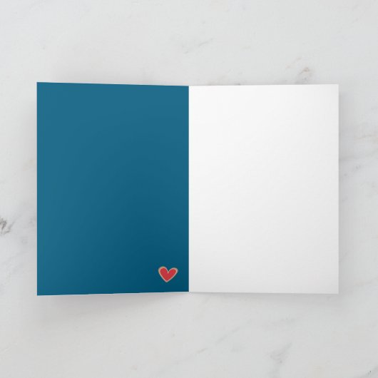 雪の中のジンジャーブレッドのカップルのクリスマスツリー シーズンカード (内部)