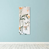 雪の中のスズメとツバキ安藤広重 キャンバスプリント (インサイチュ (ウッドフロア))