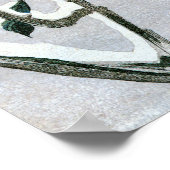 雪の中のスズメとツバキ安藤広重 ポスター (角)