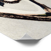 雪の中のスズメとツバメ ポスター (角)