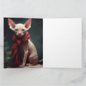 雪の中のスフィンクス犬 カード (内部)