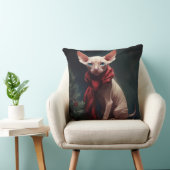 雪の中のスフィンクス犬 クッション (椅子)