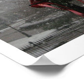 雪の中のセントルイス大聖堂ジャクソンスクエア ポスター (角)